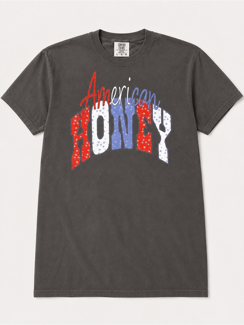 American Honey Graphic Tee - Comfort Colors pepper